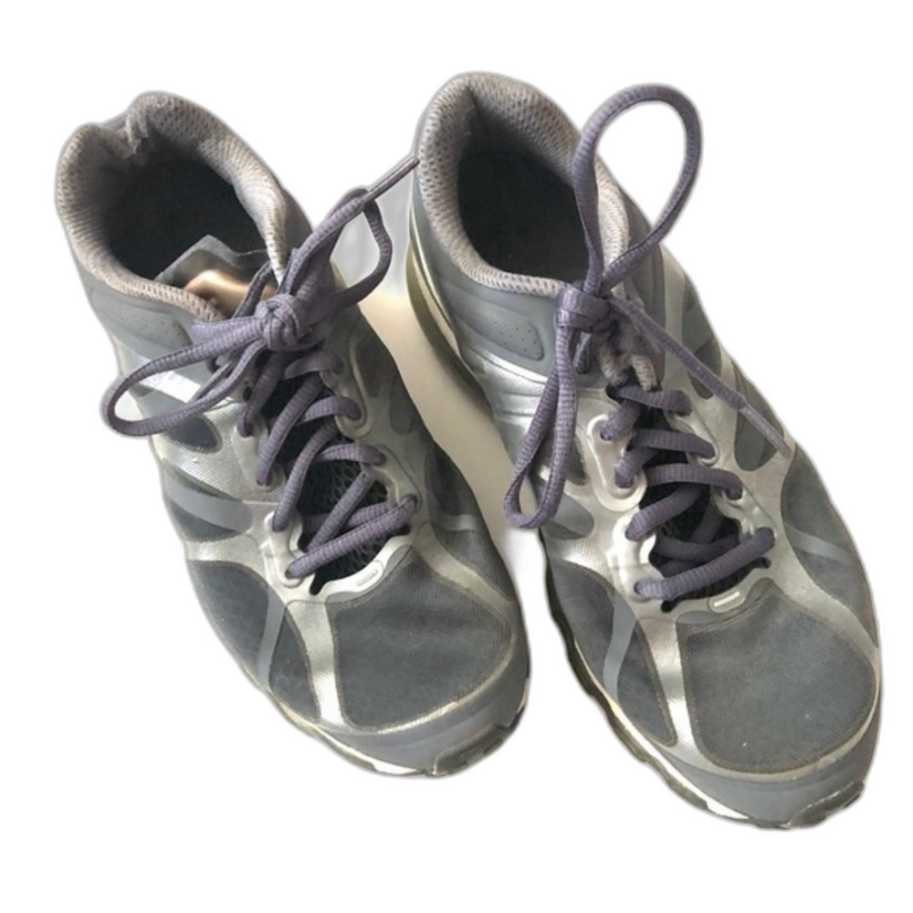 Nike Air Max Grey Lace-Up Running Shoes Size 9 Athletic Outdoor Running